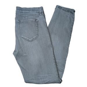 J. CREW Women's Gray Toothpick Skinny Jeans with Distressed Hem Size 27